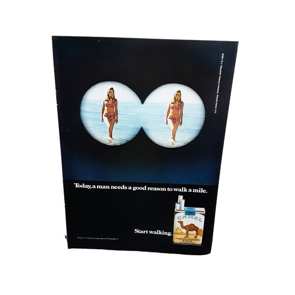 1971 Camel Cigarettes Woman In A Bikini Vintage Print Ad - Picture 1 of 1